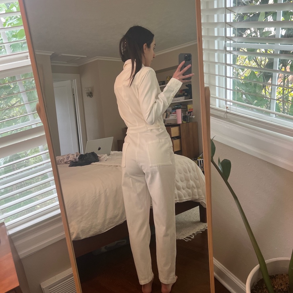 Outerknown White Corduroy Jumpsuit
